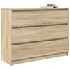 vidaXL Aparador de madera contrachapada roble sonoma 100x35x76 cm