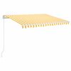 vidaXL Toldo manual retr&aacute;ctil con LED amarillo y blanco 350x250 cm