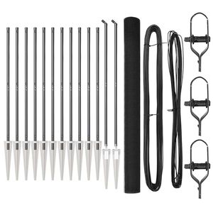 vidaXL Poste de Valla Gris