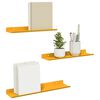 vidaXL Estante flotante 3 pcs Amarillo Mostaza 40 x 9 x 2,5 cm Acero