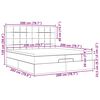 vidaXL Estructura de cama otomana colchones tela gris claro 200x200cm