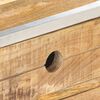 vidaXL Mesa de centro de madera maciza de mango rugosa 89x59x33 cm