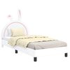 vidaXL Cama para ni&ntilde;os con cabecero Blanco 80 x 200 cm PU