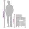 vidaXL Silla de Jardín 2 pcs 53 x 49 x 85 cm PP