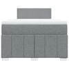 vidaXL Cama box spring con colch&oacute;n tela gris claro 120x190 cm