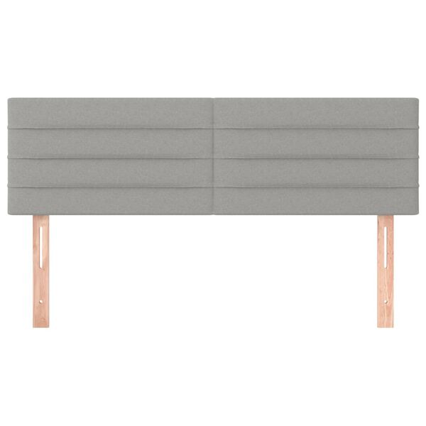 vidaXL Cabeceros tela gris claro 144x5x78/88 cm