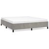 vidaXL Estructura de cama sin colch&oacute;n, color gris claro, tama&ntilde;o California King, terciopelo