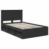 vidaXL Estructura de cama Negro 135 x 190 cm Madera de pino macizo