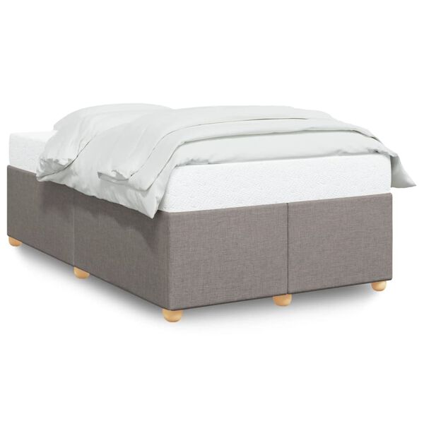 vidaXL Estructura de cama sin colchón tela gris taupe 120x190 cm