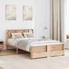vidaXL Estructura de cama Marr&oacute;n 135 x 190 cm Madera de ingenier&iacute;a
