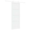 vidaXL Puerta Corredera 78 x 211 cm Madera de ingenier&iacute;a Blanco