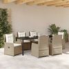 vidaXL Conjunto de Comedor de Jard&iacute;n 7 pcs Beige y Gris Claro