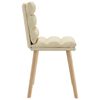 vidaXL Sillas de comedor 4 unidades tela color crema