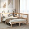 vidaXL Cama con estanter&iacute;a sin colch&oacute;n madera maciza de pino 120x200cm