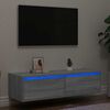 vidaXL Mueble de TV con luces LED sonoma gris 100X35,5x25 cm