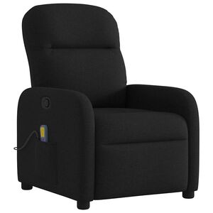 vidaXL Sill&oacute;n reclinable de masaje de tela negro