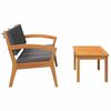 vidaXL Conjunto bistro 2 pcs Marrón Madera maciza de Acacia