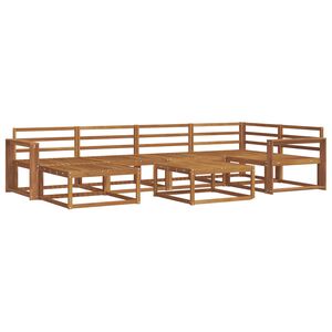 vidaXL Conjunto de sof&aacute;s de exterior 7 pcs Natural