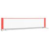 vidaXL Red de tenis poli&eacute;ster negro y rojo 400x100x87 cm