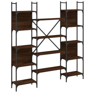 vidaXL Estanter&iacute;a de madera ingenier&iacute;a roble ahumado 155,5x24x166,5 cm