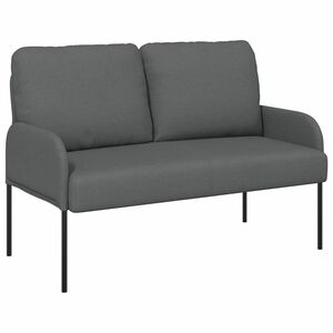 vidaXL Sof&aacute;s con coj&iacute;n 110cm Gris oscuro Madera contrachapada