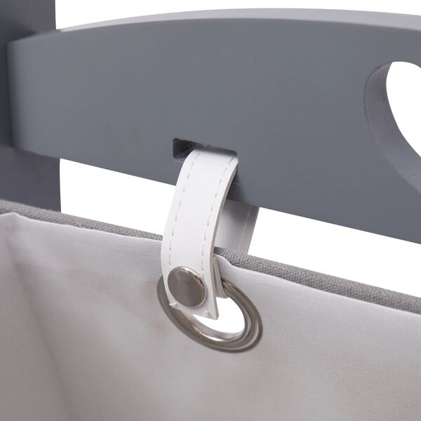 vidaXL Cesta de almacenaje de 4 piezas madera gris oscuro 35x35x125 cm