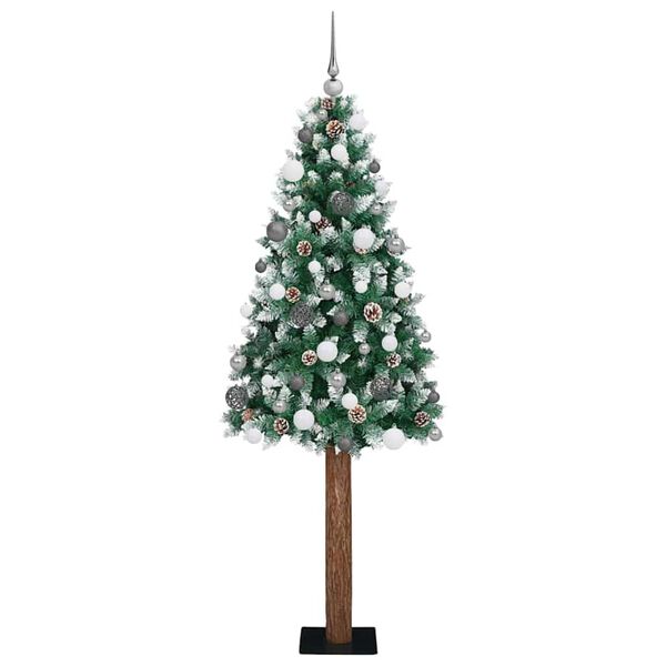 vidaXL &Aacute;rbol de Navidad Delgado con 300 LED con soporte Verde 180 cm