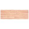 vidaXL Tablero mesa madera tratada borde natural marr&oacute;n 120x40x(2-4)cm