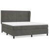 vidaXL Cama box spring con colch&oacute;n terciopelo gris oscuro 180x200 cm