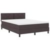 vidaXL Cama tipo Box Spring Marr&oacute;n Oscuro 140 x 190 cm tela