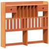 vidaXL Estructura de cama sin colch&oacute;n madera maciza marr&oacute;n 135x190 cm