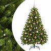 vidaXL &Aacute;rbol de Navidad artificial verde claro con bolas 120 cm