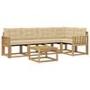 vidaXL Conjunto de sof&aacute;s de exterior 6 uds. y Beige