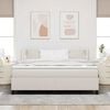 vidaXL Cama tipo Box Spring Manual Crema y Blanco 203 x 180 x 88 cm