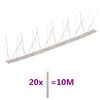 vidaXL Set de 20 hileras pinchos contra p&aacute;jaros y palomas 5 filas 10 m