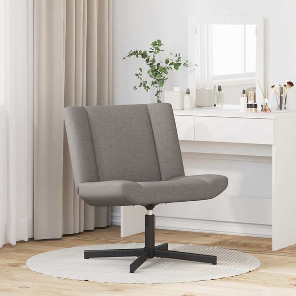 vidaXL Silla giratoria Taup&eacute; 63 x 75 x 76 cm tela