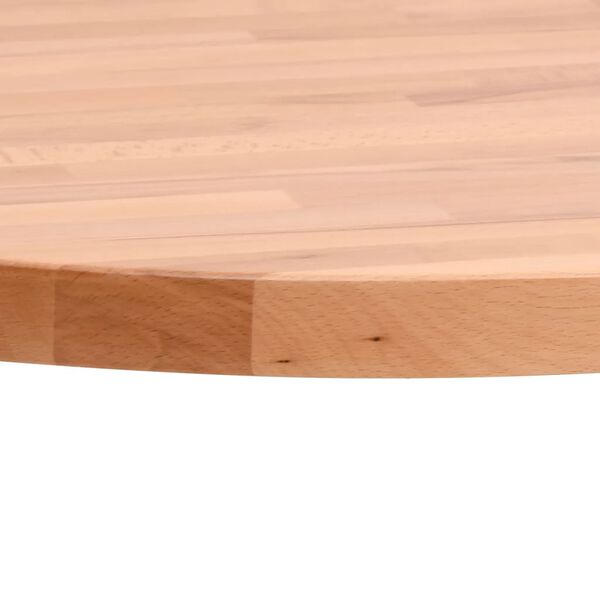 vidaXL Tablero redondo de madera maciza de haya &Oslash;70x4 cm