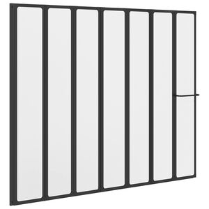 vidaXL Mampara de ducha Negro 168 x 140 cm Aluminio