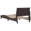 vidaXL Estructura de cama sin colch&oacute;n Hanko tela marr&oacute;n oscuro 80x200 cm