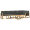 vidaXL Conjunto de sof&aacute;s de exterior 7 uds. 6 plaza Blanco y Antracita