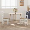 vidaXL Silla de comedor 2 pcs y marr&oacute;n Madera de Caucho S&oacute;lido