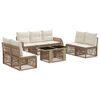 vidaXL Conjunto de sof&aacute;s de jard&iacute;n 8 uds. Beige y blanco crema