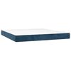vidaXL Cama box spring con colch&oacute;n terciopelo azul oscuro 180x200 cm