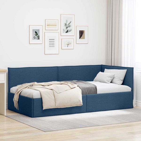 vidaXL Estructura de cama en esquina Azul 80 x 200 cm Terciopelo