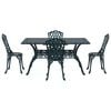 vidaXL Conjunto de Comedor de Jard&iacute;n 5 pcs Verde Aluminio