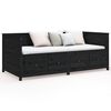 vidaXL Sof&aacute; cama madera maciza de pino negro 75x190 cm