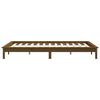 vidaXL Estructura de cama madera maciza de pino marr&oacute;n miel 135x190 cm