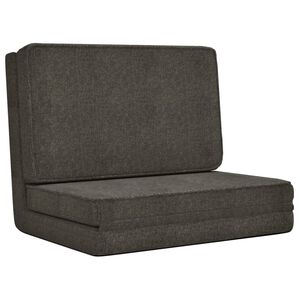 vidaXL Silla de suelo plegable de tela gris oscuro