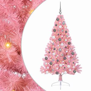 vidaXL &Aacute;rbol de Navidad Artificial Preiluminado Rosa 180 cm PVC