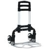 vidaXL Carrito de transporte plegable de aluminio plateado 70 kg